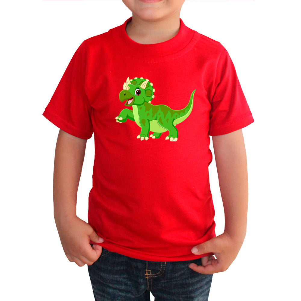 Playera Dinosaurios Para Niño Manga Corta #K016-D002