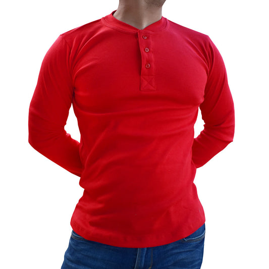 Playera Henley Con Botones Lisa #A056