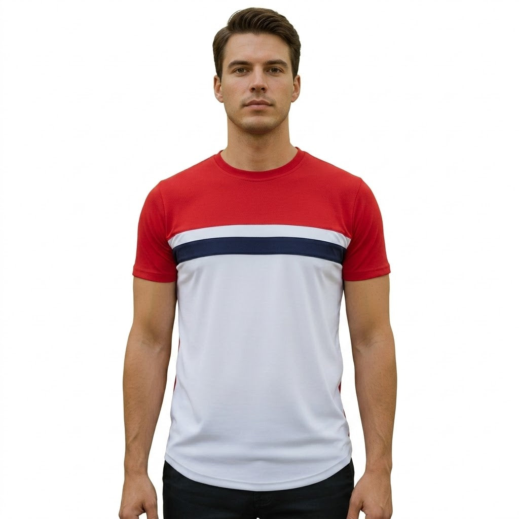 Playera Hombre Manga Corta Cuello Redondo 100% POL #A088