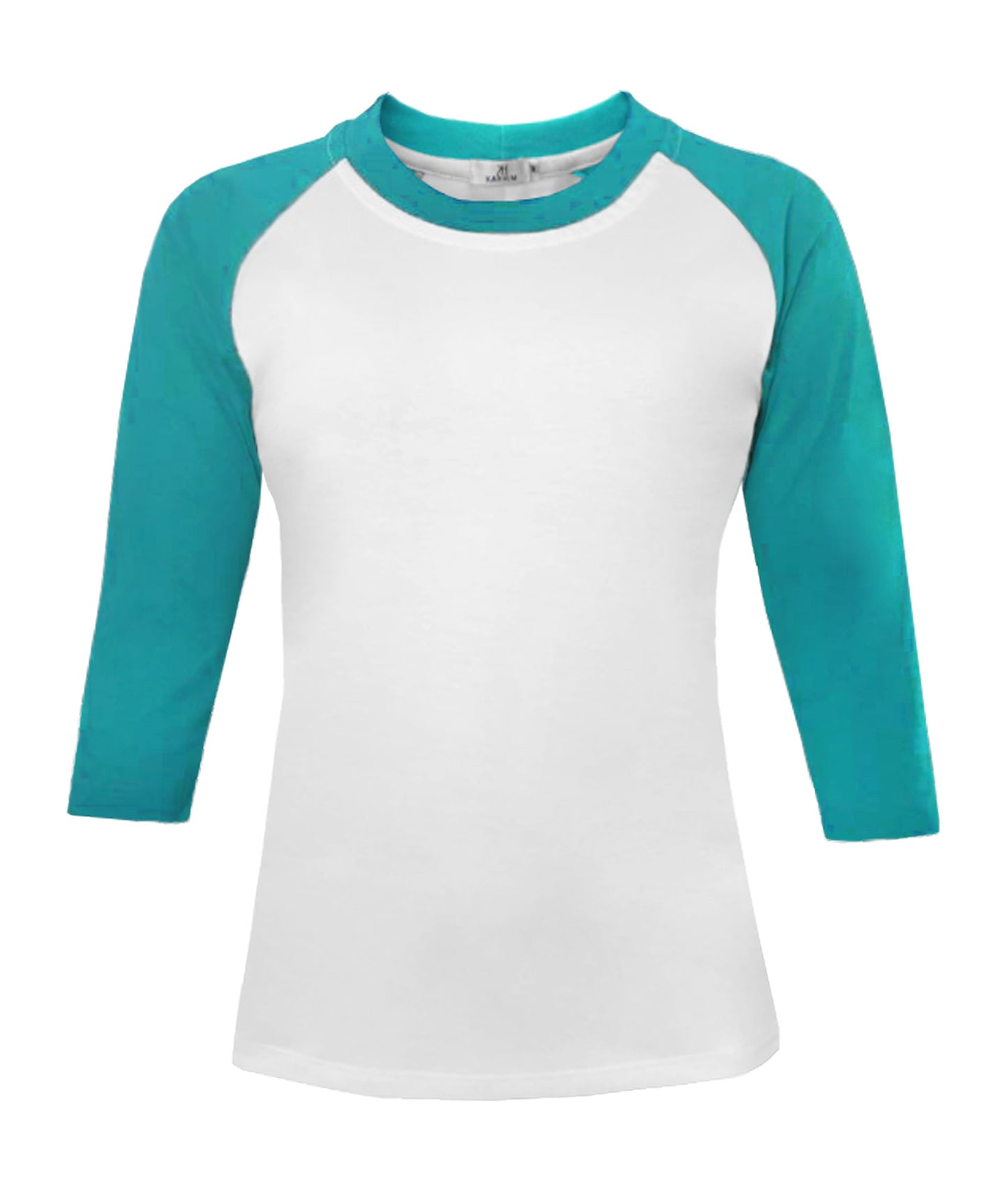 Playera Para Dama Manga Ranglan Manga 3/4 Lisa – Torso Blanco #D008