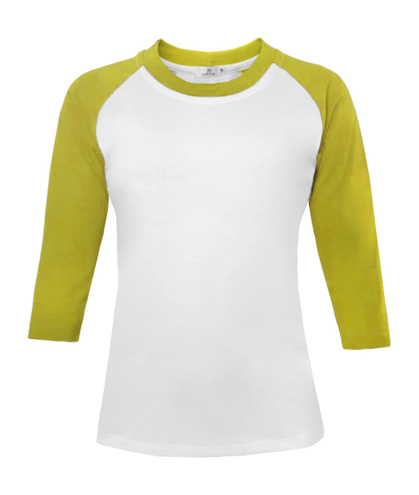 Playera Para Dama Manga Ranglan Manga 3/4 Lisa – Torso Blanco #D008