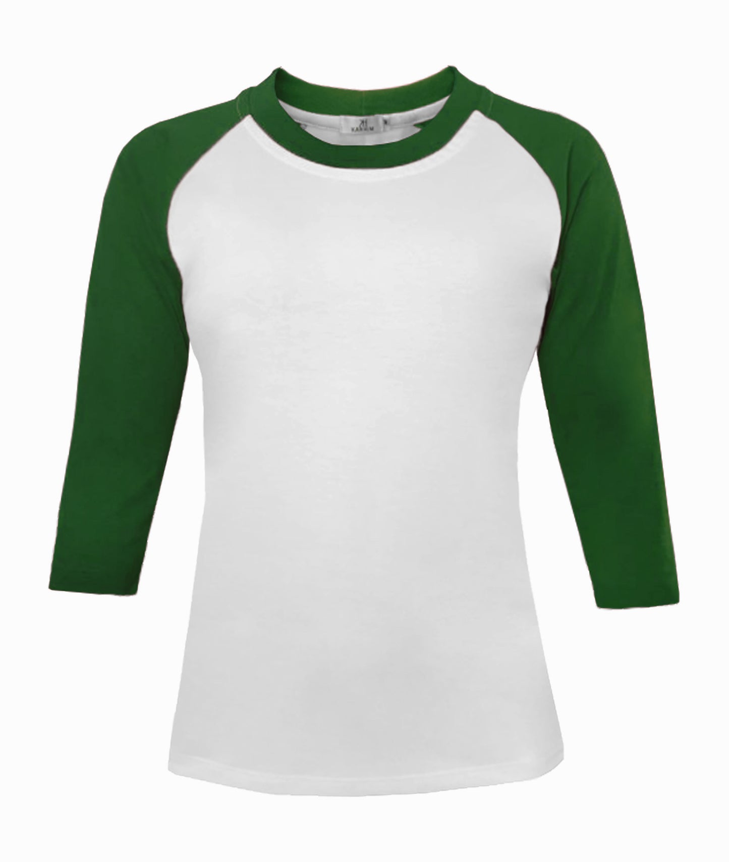 Playera Para Dama Manga Ranglan Manga 3/4 Lisa – Torso Blanco #D008