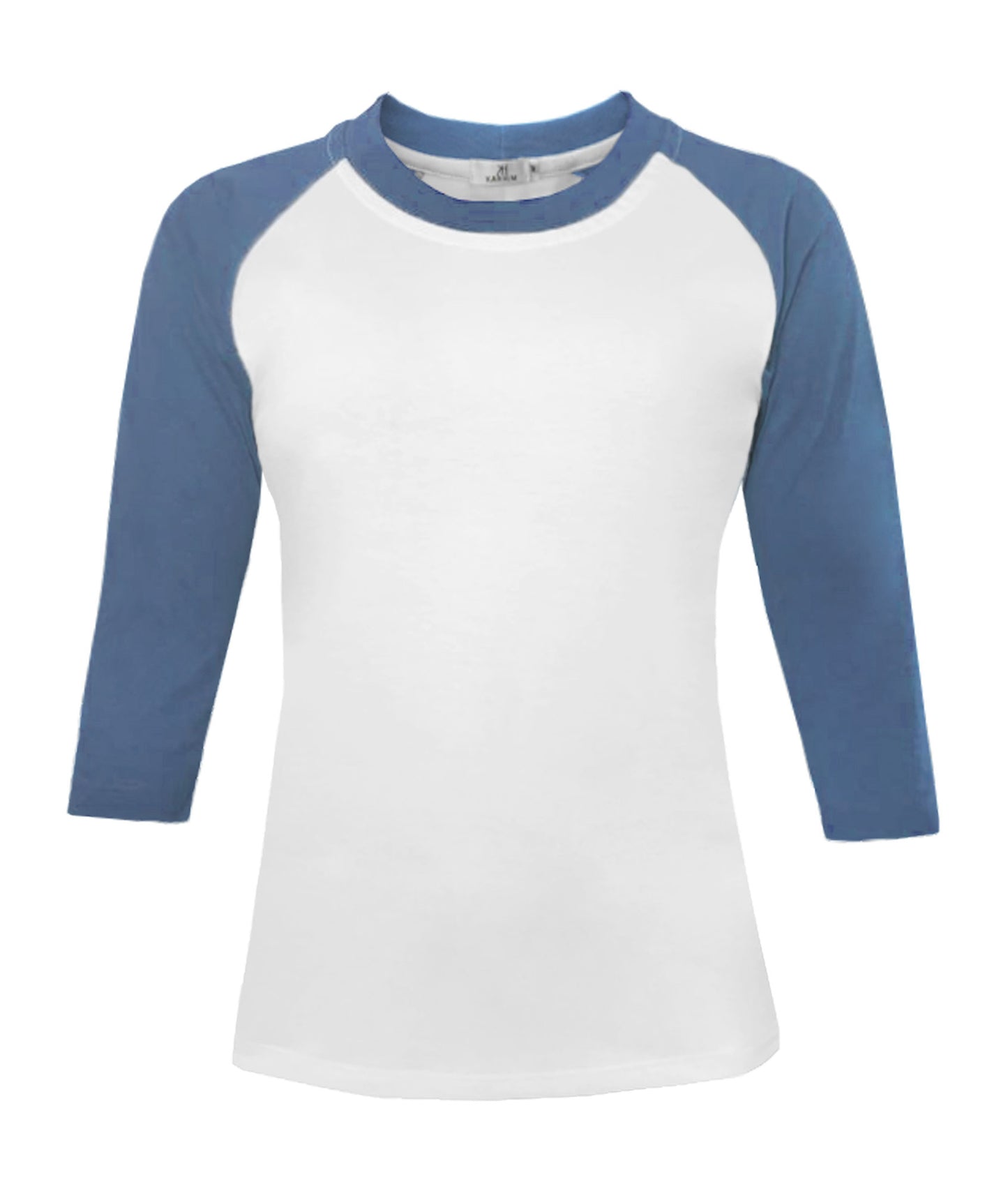 Playera Para Dama Manga Ranglan Manga 3/4 Lisa – Torso Blanco #D008