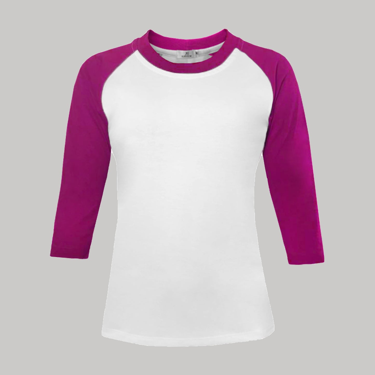 Playera Para Dama Manga Ranglan Manga 3/4 Lisa – Torso Blanco #D008