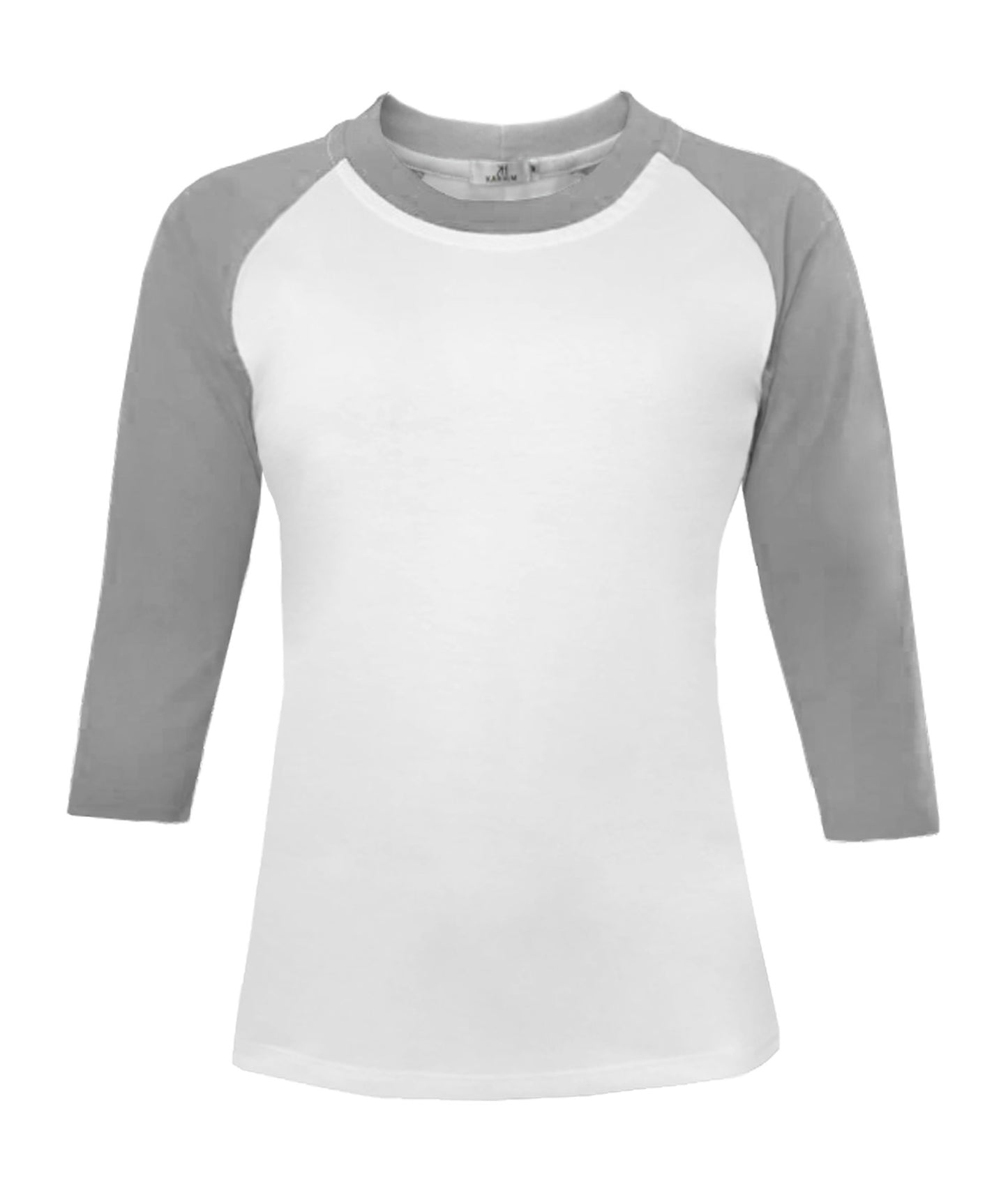Playera Para Dama Manga Ranglan Manga 3/4 Lisa – Torso Blanco #D008