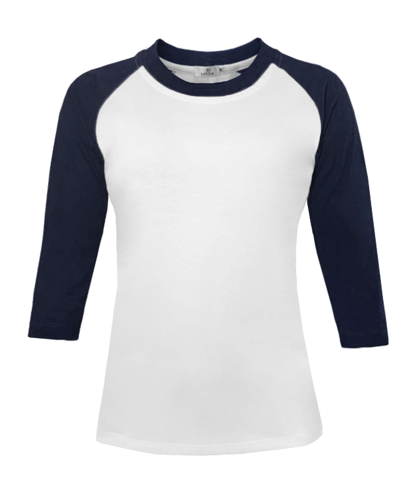 Playera Para Dama Manga Ranglan Manga 3/4 Lisa – Torso Blanco #D008