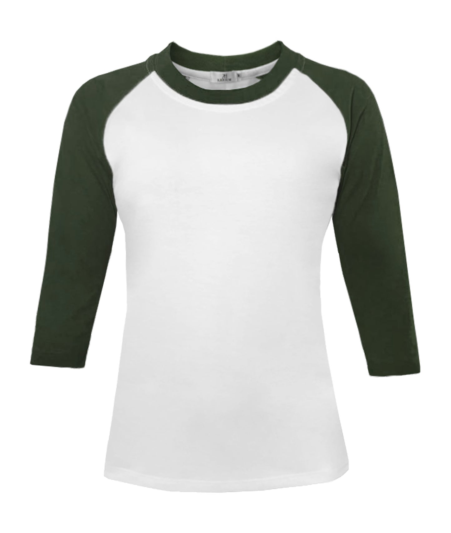 Playera Para Dama Manga Ranglan Manga 3/4 Lisa – Torso Blanco #D008