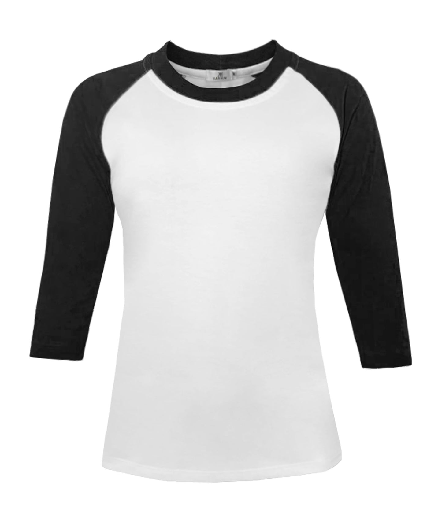 Playera Para Dama Manga Ranglan Manga 3/4 Lisa – Torso Blanco #D008