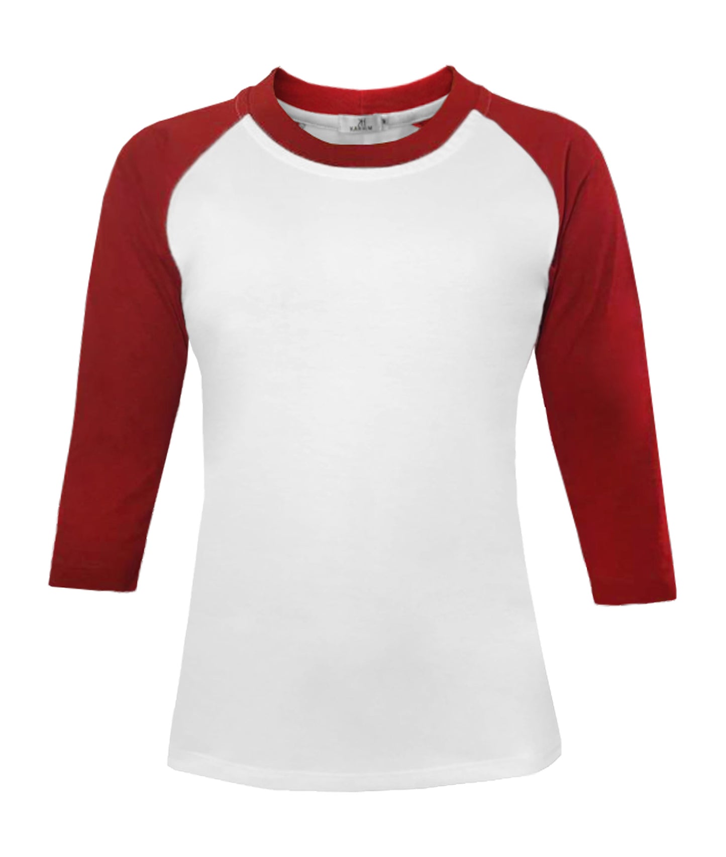 Playera Para Dama Manga Ranglan Manga 3/4 Lisa – Torso Blanco #D008