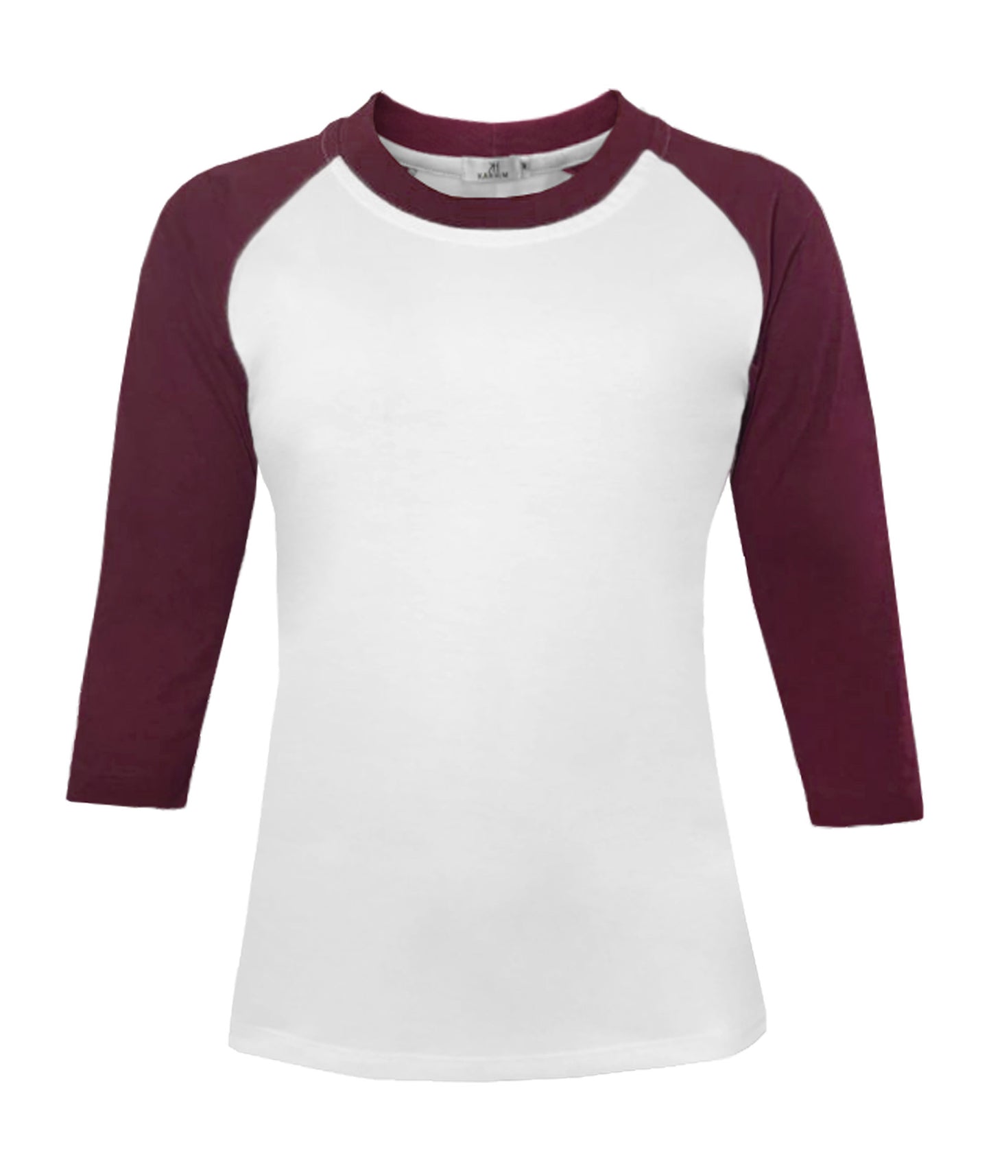 Playera Para Dama Manga Ranglan Manga 3/4 Lisa – Torso Blanco #D008