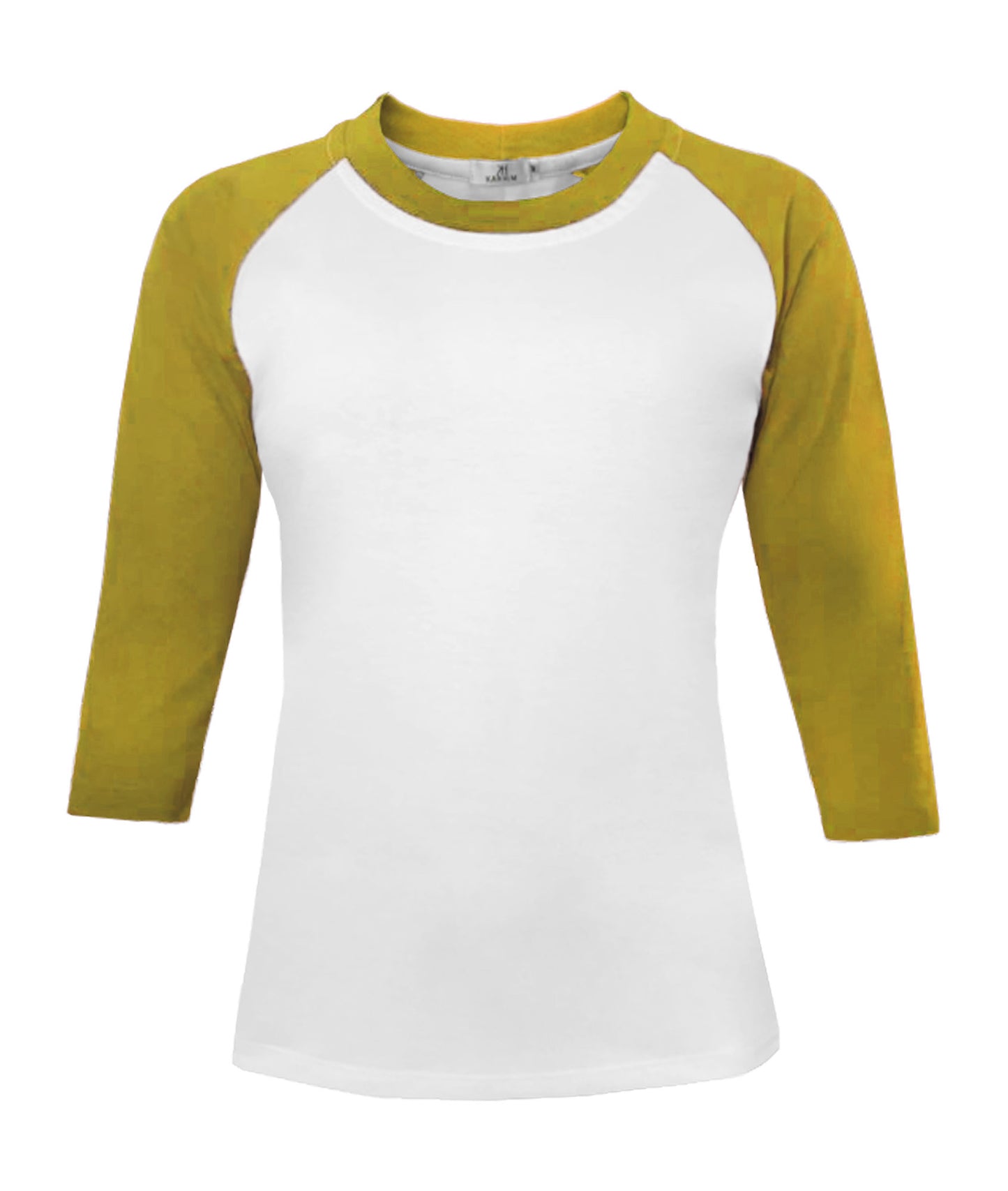 Playera Para Dama Manga Ranglan Manga 3/4 Lisa – Torso Blanco #D008