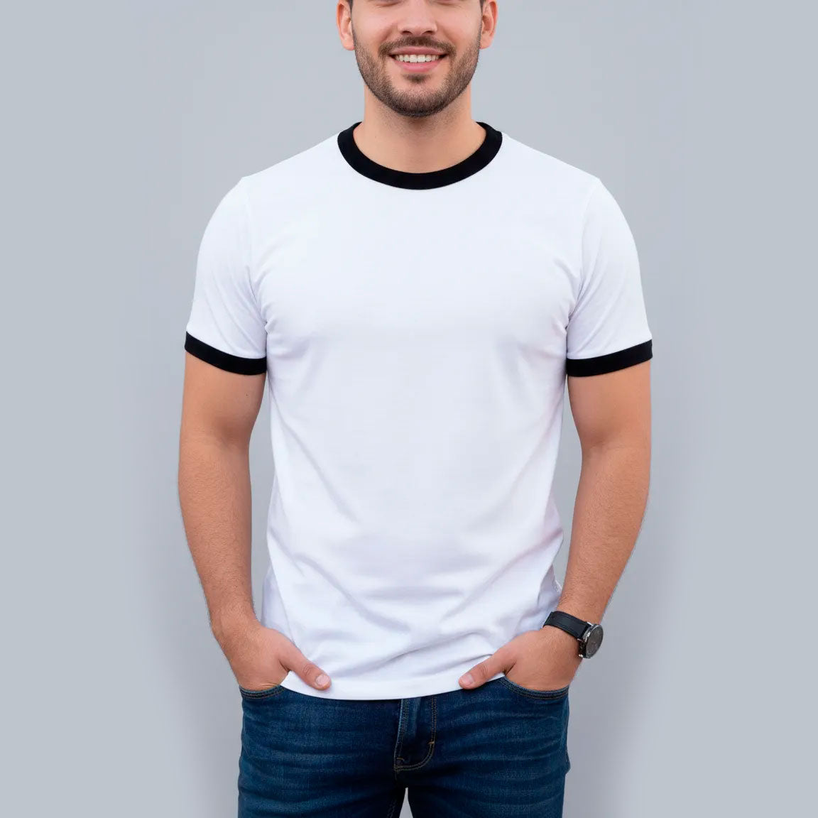 Playera Estilo Ringer Manga Corta #A014