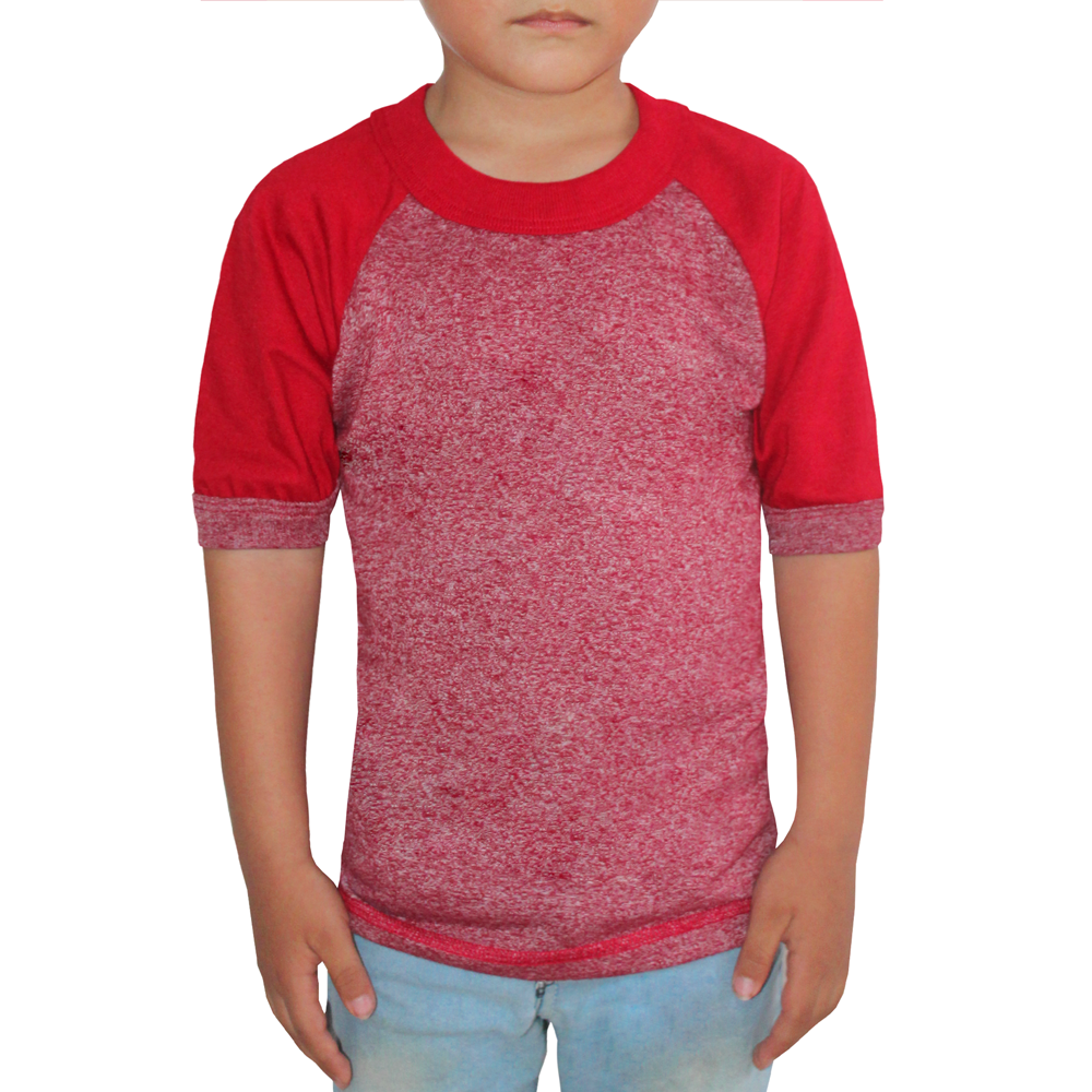 Playera Para Niño Manga Corta Jaspeada #K035