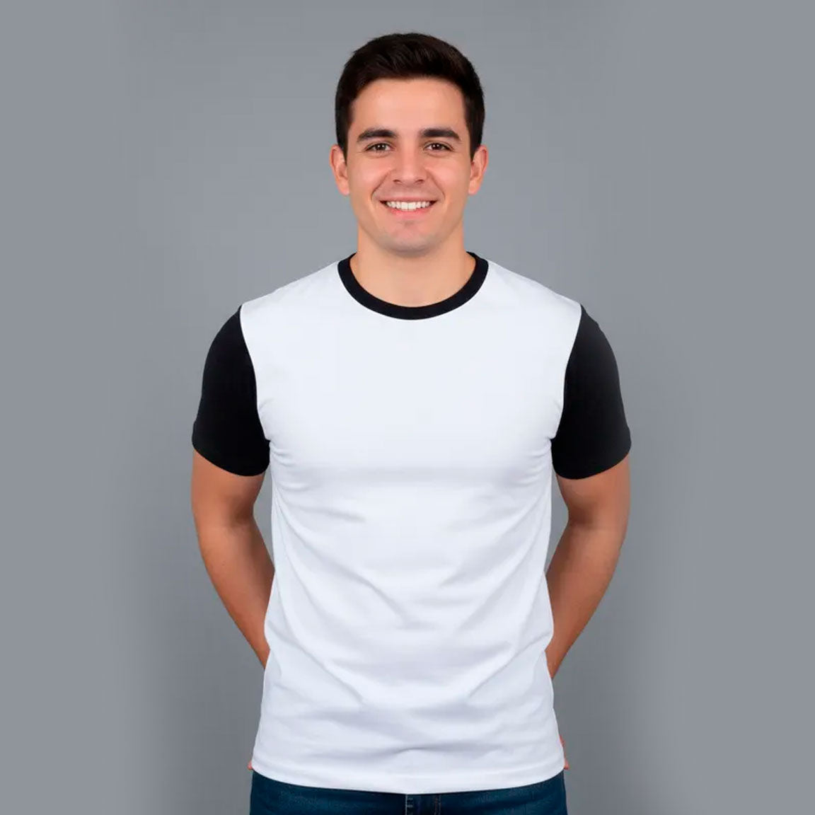 Playera Manga Corta Mangas Diferente Color #A076