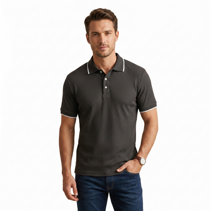 Playera Tipo Polo Cuello Sport Waffle #A132