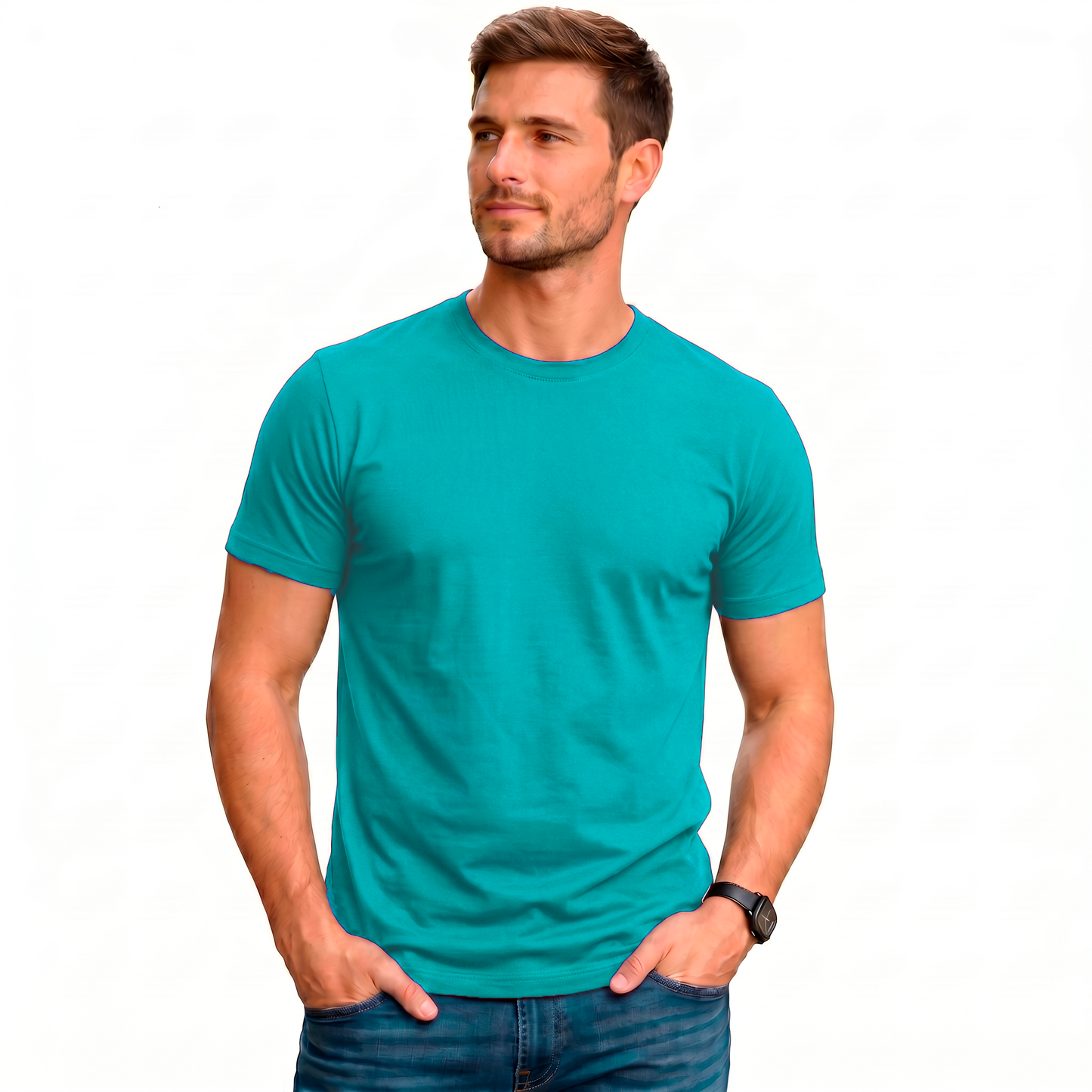 Playera Cuello Redondo Lisa Ideal Para Estampar#A016