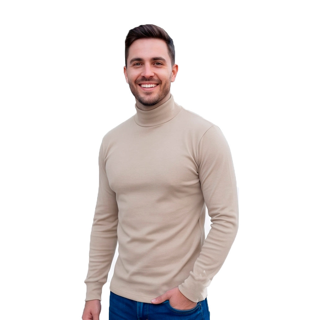 Playera Cuello Alto Lisa Para Caballero #A025