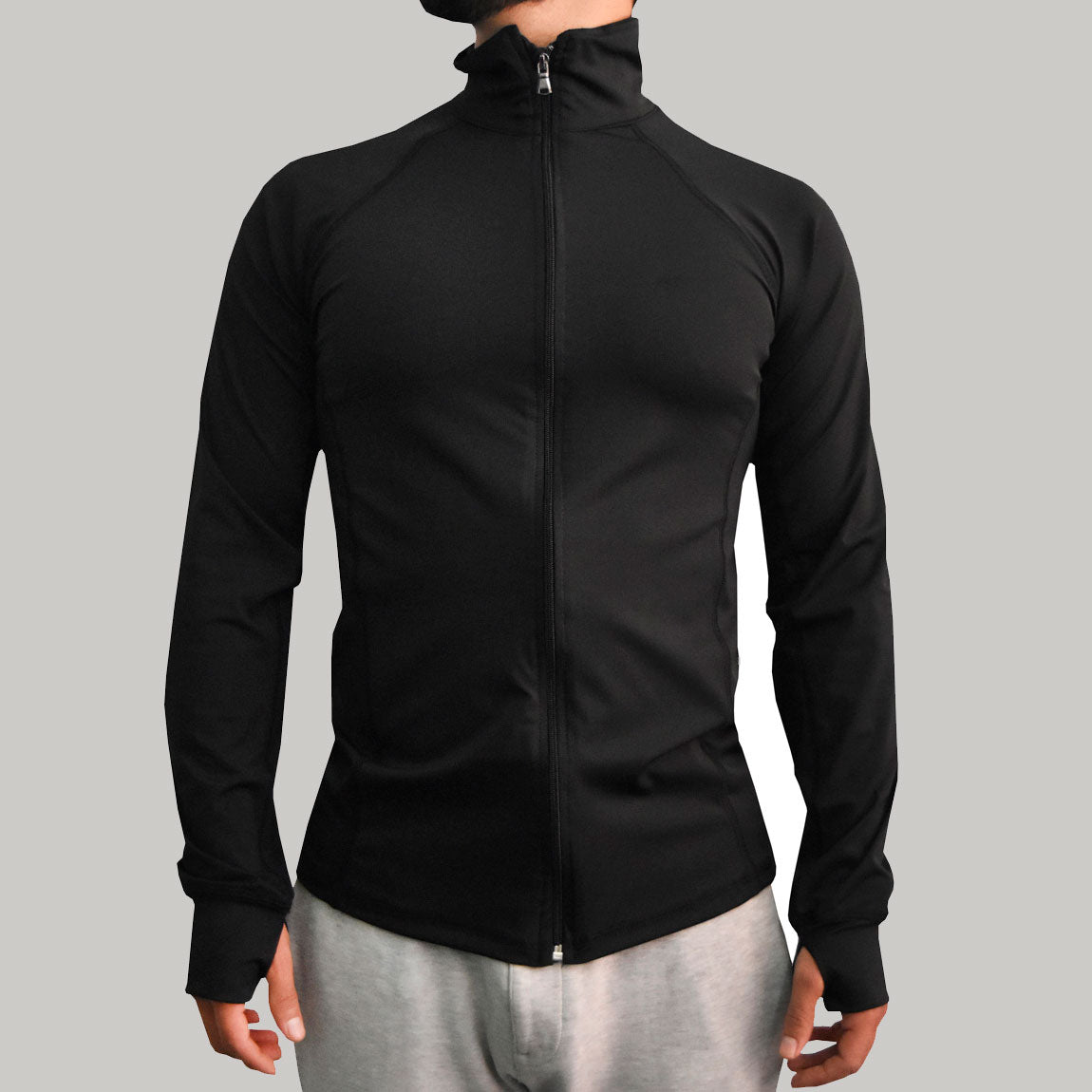 Chamarra Deportiva Cuello Alto Con Cierre Licra #A316