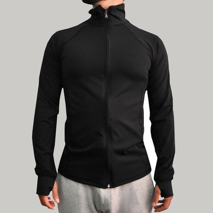 Chamarra Deportiva Cuello Alto Con Cierre Licra #A316