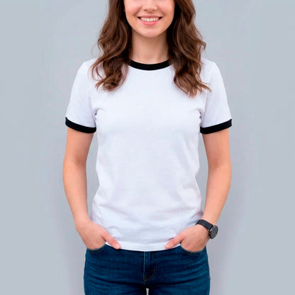 Playera Estilo Ringer Para Dama #D014