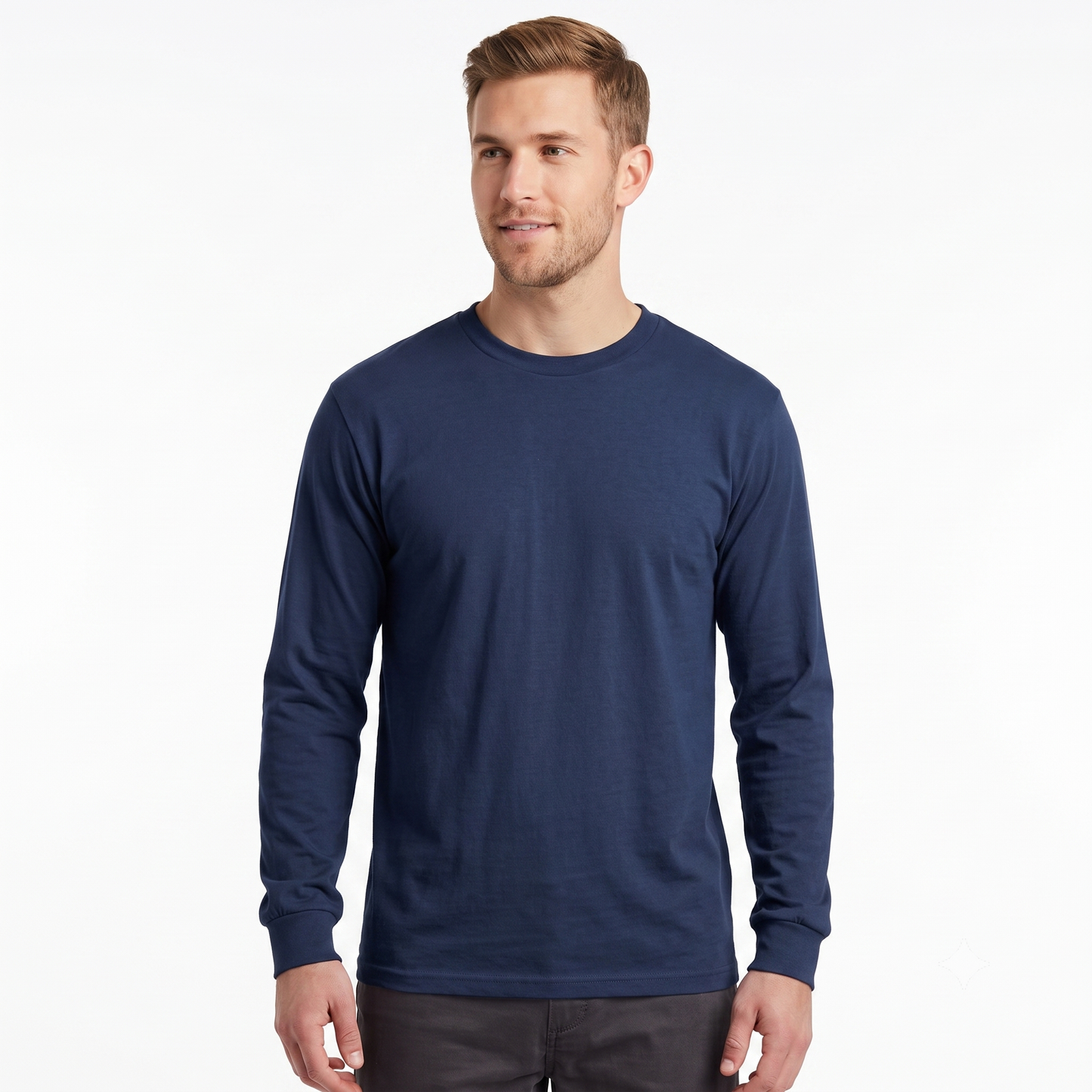 Playera Manga Larga Lisa de Shifon Con Puños #A135