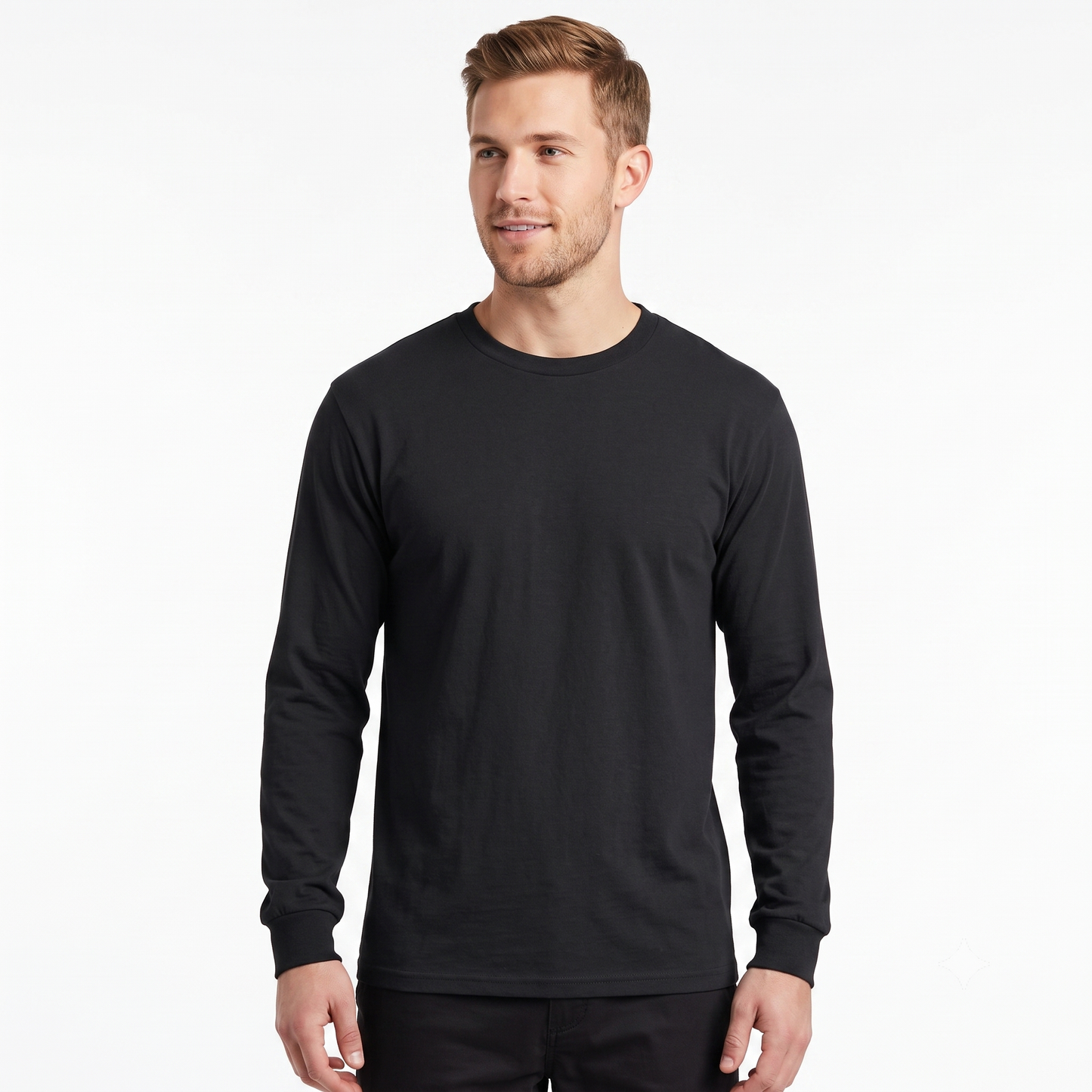 Playera Manga Larga Lisa de Shifon Con Puños #A135