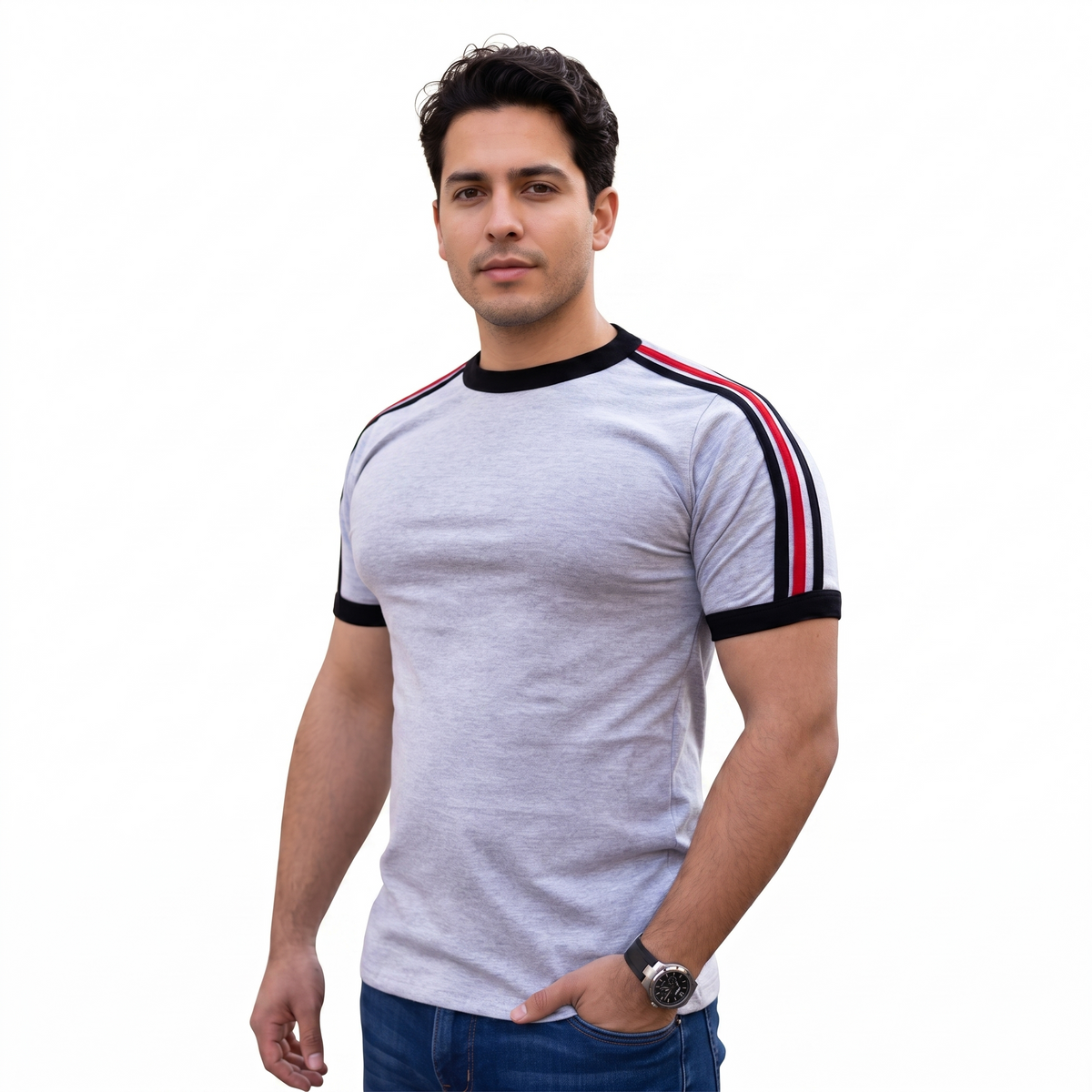 Playera Manga Corta Con Tiras En Hombros #A083