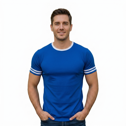Playera Hombre Manga Corta Cuello Redondo 100% POL #A087