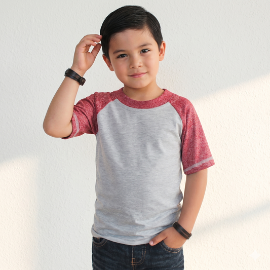 Playera Para Niño Manga Corta Jaspeada #K006
