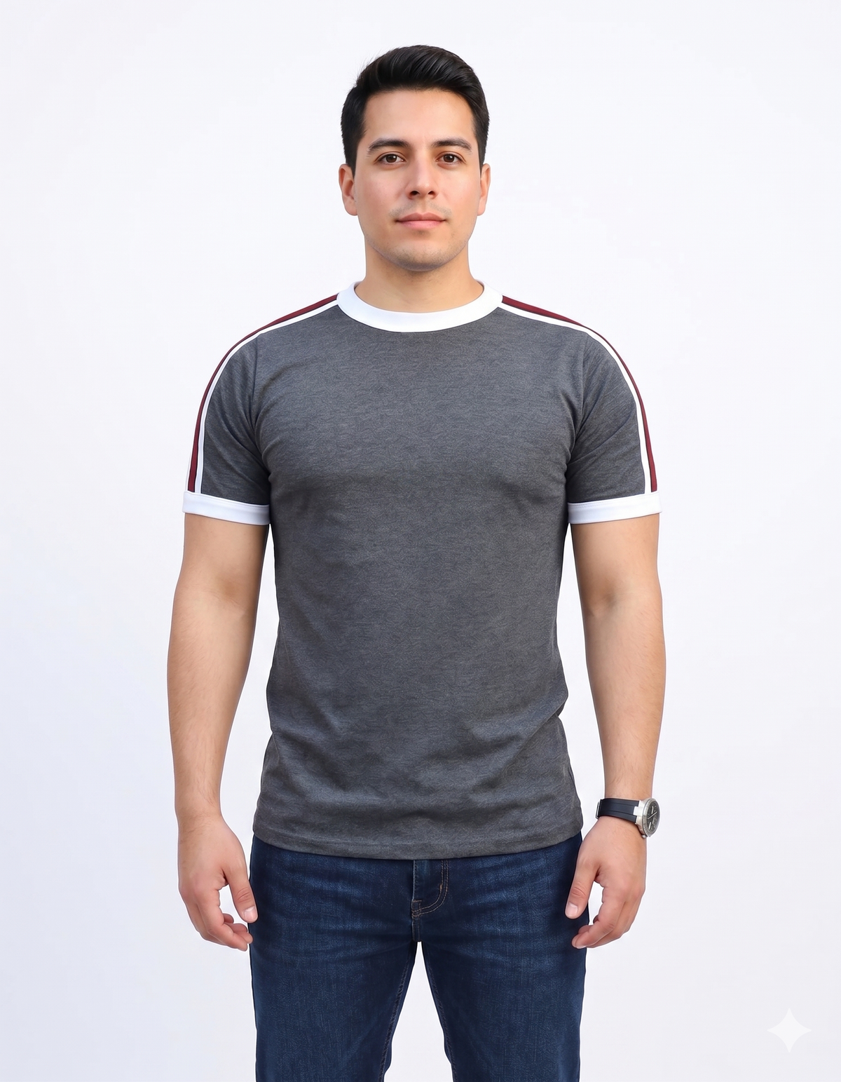 Playera Manga Corta Con Tiras En Hombros #A083
