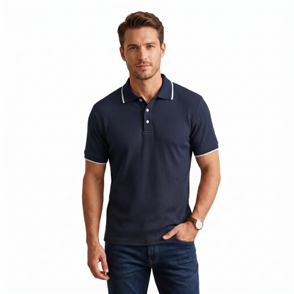 Playera Tipo Polo Cuello Sport Waffle #A132