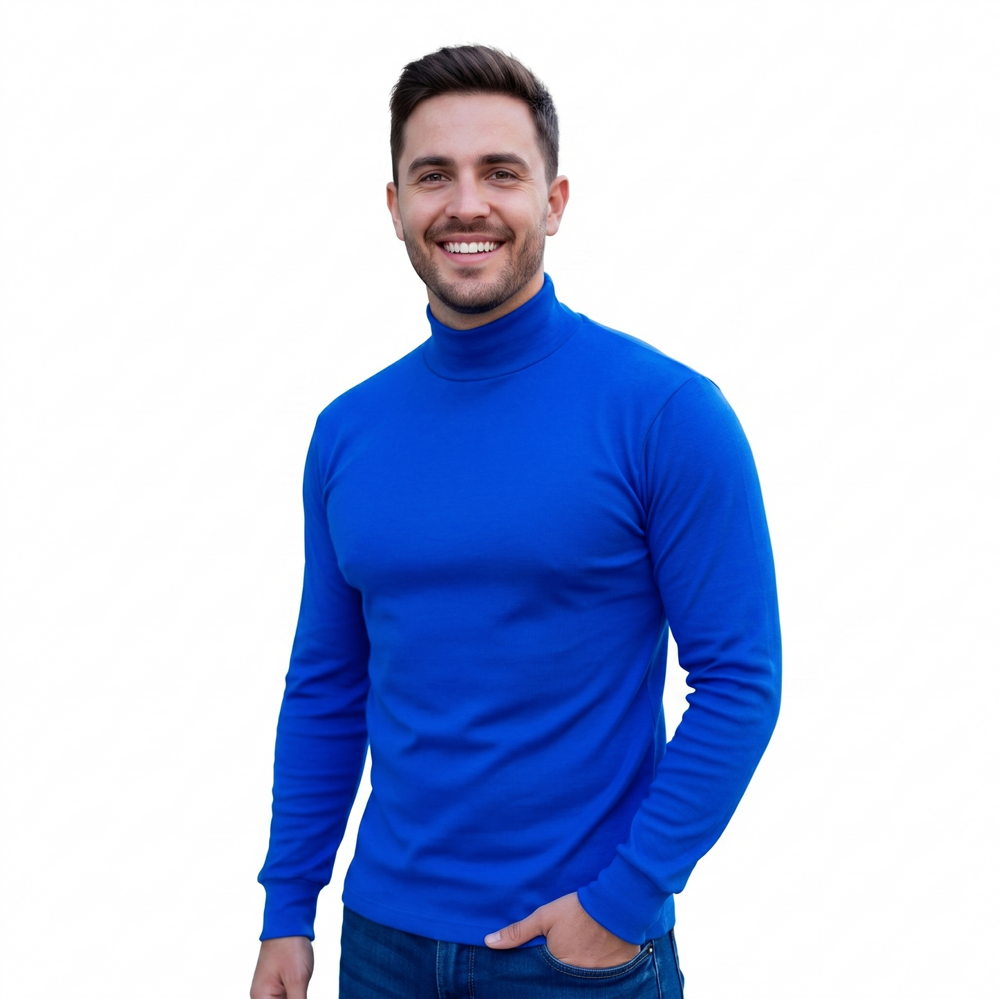 Playera Cuello Alto Lisa Para Caballero #A025