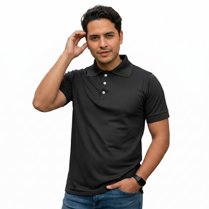 Playera Tipo Polo Para Caballero Cuello Sport 100% Poliester #A107