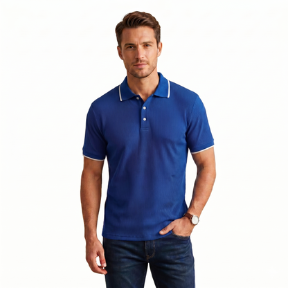 Playera Tipo Polo Cuello Sport Waffle #A132