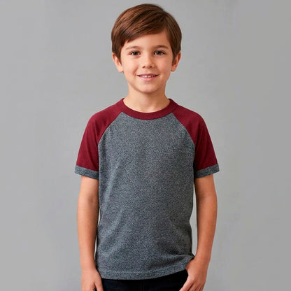 Playera Para Niño Manga Corta Jaspeada #K035