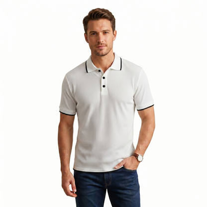 Playera Tipo Polo Cuello Sport Waffle #A132