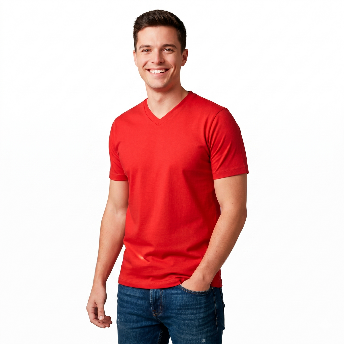 Playera Cuello V Lisa Ideal Para Estampar#A018