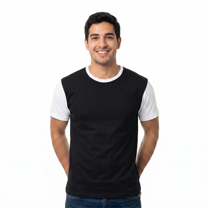 Playera Manga Corta Mangas Diferente Color #A076