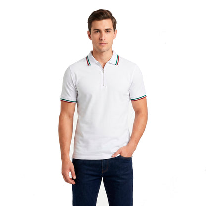 Playera Con Cierre Tipo Polo Caballero Karhim #A129