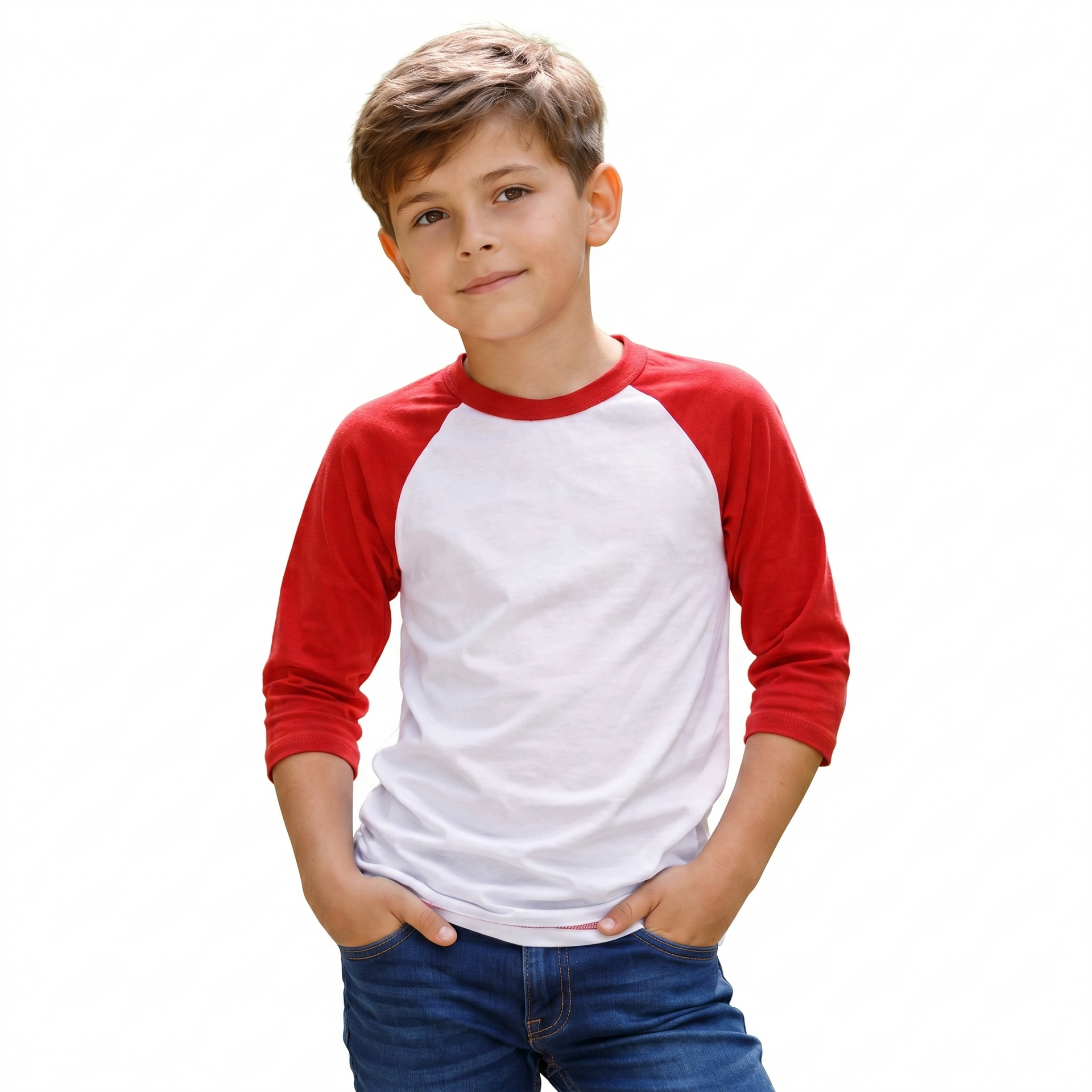 Playera de Niño Manga Ranglan 3/4 #K008