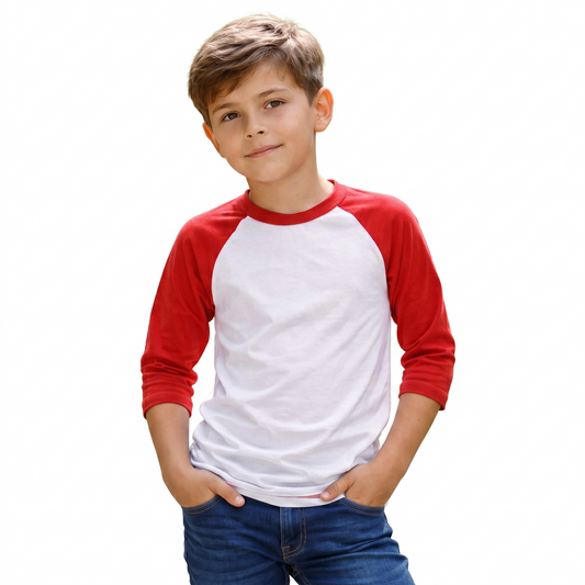 Playera de Niño Manga Ranglan 3/4 #K008