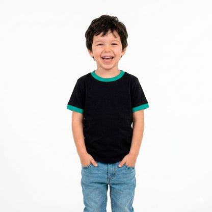 Playera Para Niño Estilo Ringer Manga Corta #K014