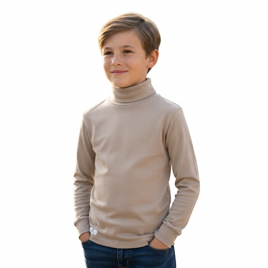 Playera Cuello de Tortuga Para  Niño #K001