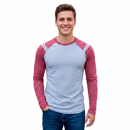 Playera Manga Ranglan Larga Con Diseño En Hombros #A019