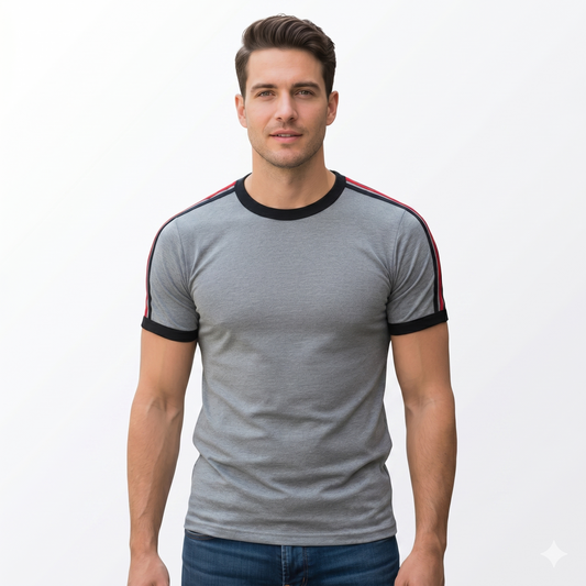 Playera Manga Corta Con Tiras En Hombros #A083
