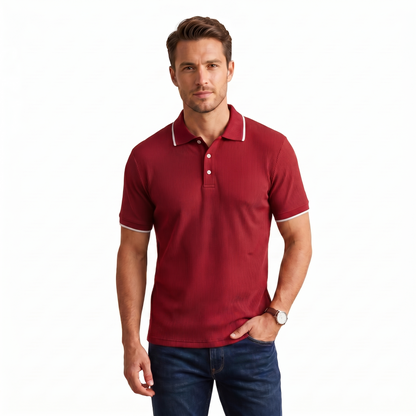 Playera Tipo Polo Cuello Sport Waffle #A132
