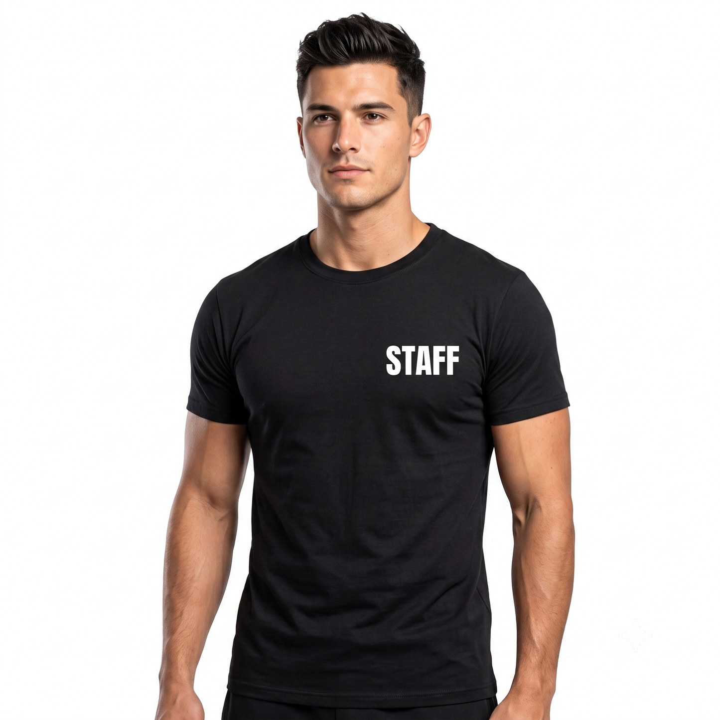 Playera Para Staff Cuello Redondo Estampada #A016