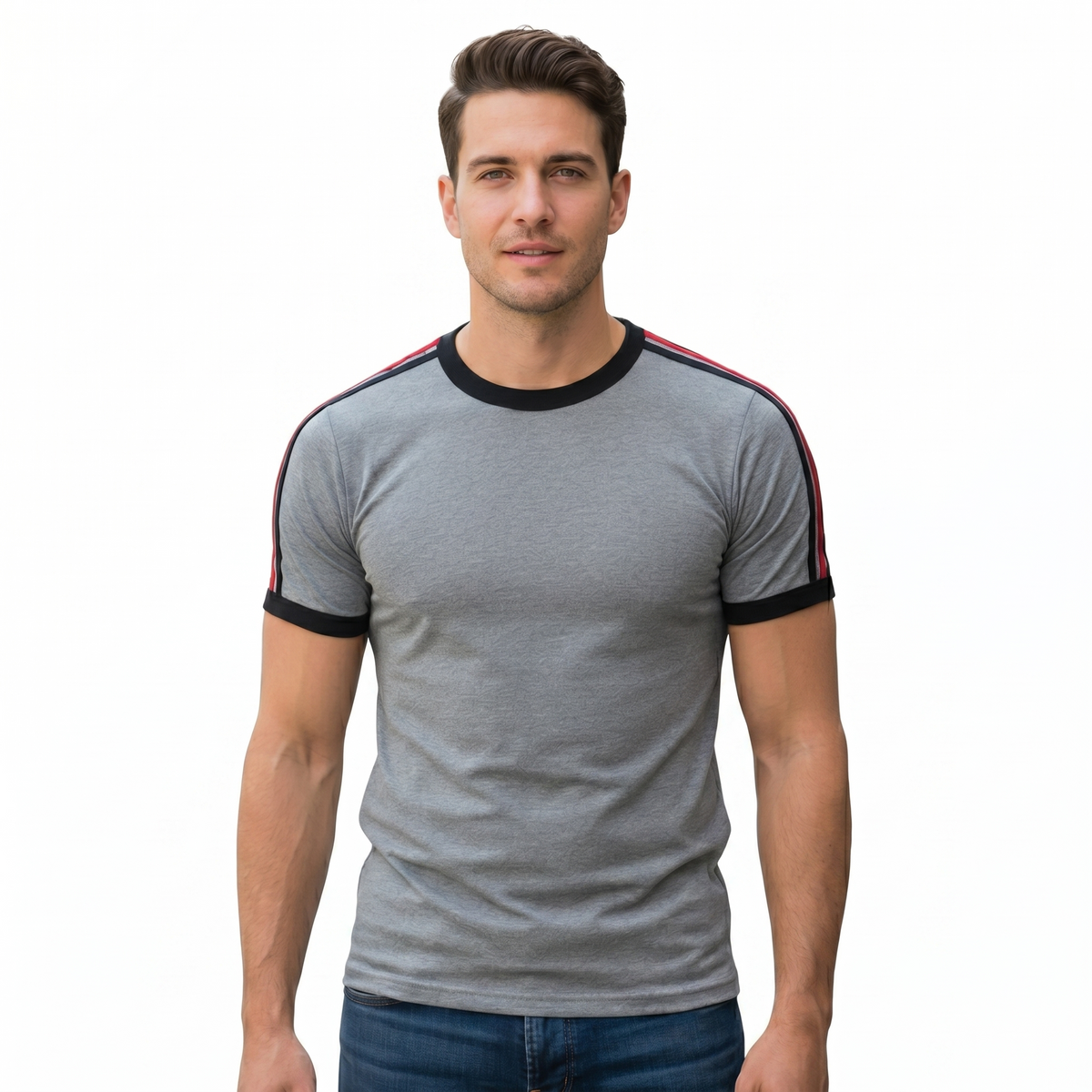 Playera Manga Corta Con Tiras En Hombros #A083