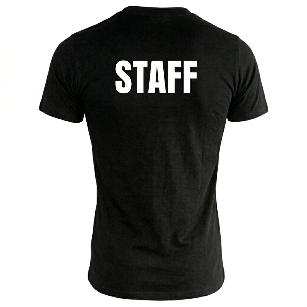 Playera Para Staff Cuello Redondo Estampada #A016