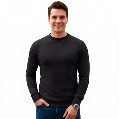 Playera Cuello Redondo Manga Larga Lisa Para Adulto #A042